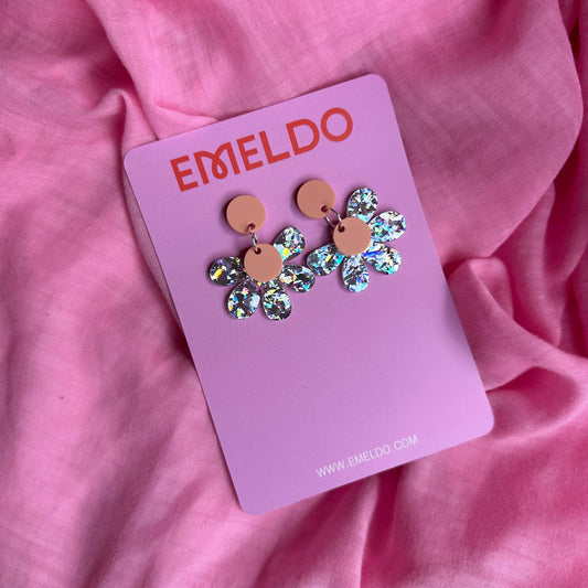 EMELDO : Posey Holographic - Silver & Peach