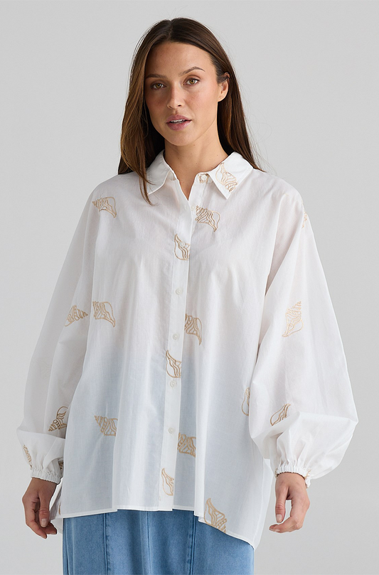 HOLIDAY : Cliffside Shirt - White Shell