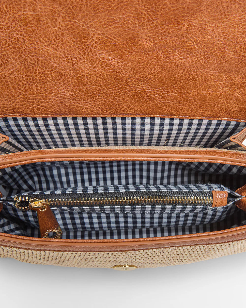 ELMS+KING : Lugano Crossbody Bag - Tan Weave