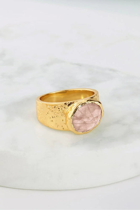 ZAFINO : Daniella Rose Quartz Size 9 - Ring