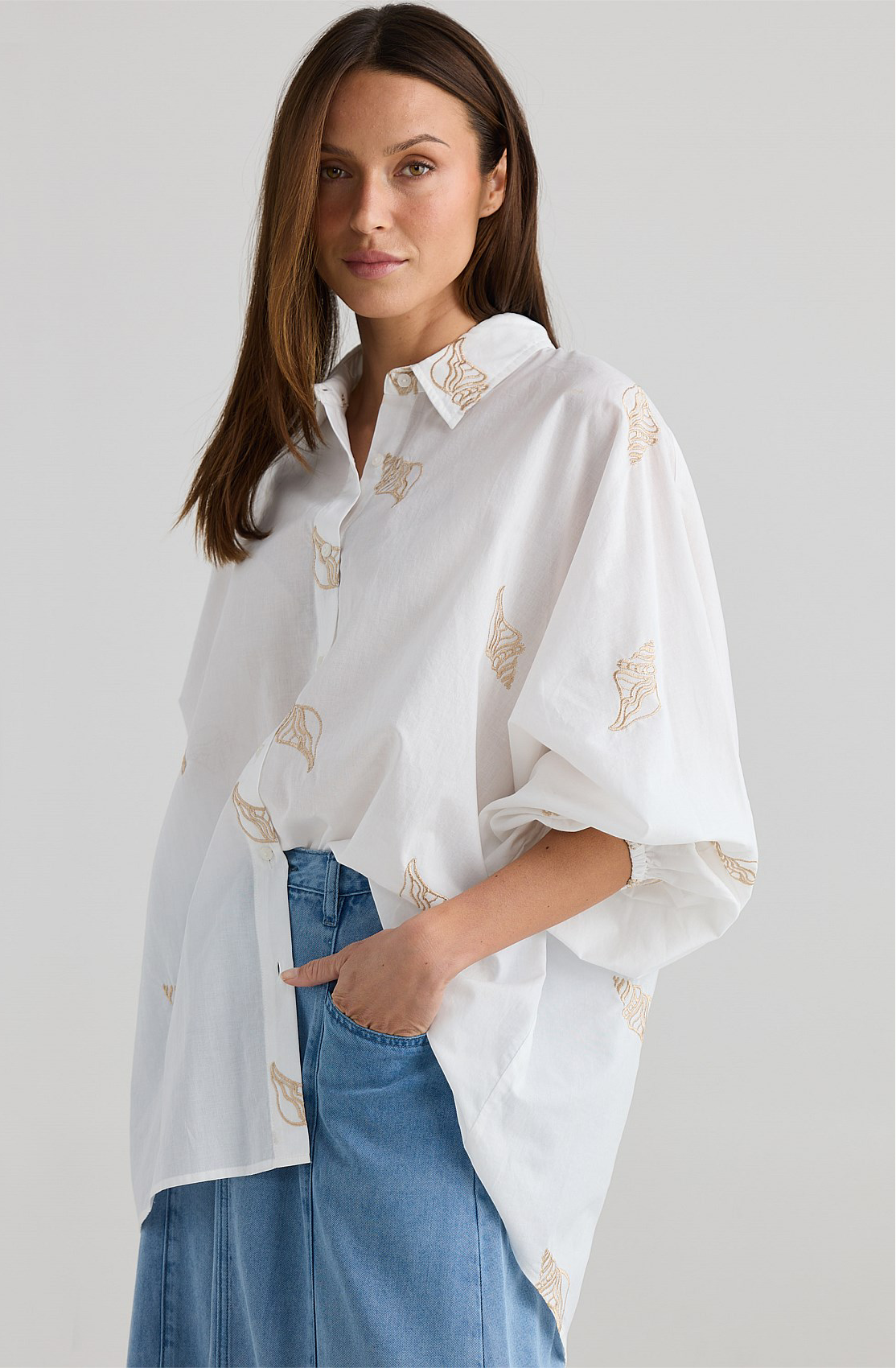 HOLIDAY : Cliffside Shirt - White Shell