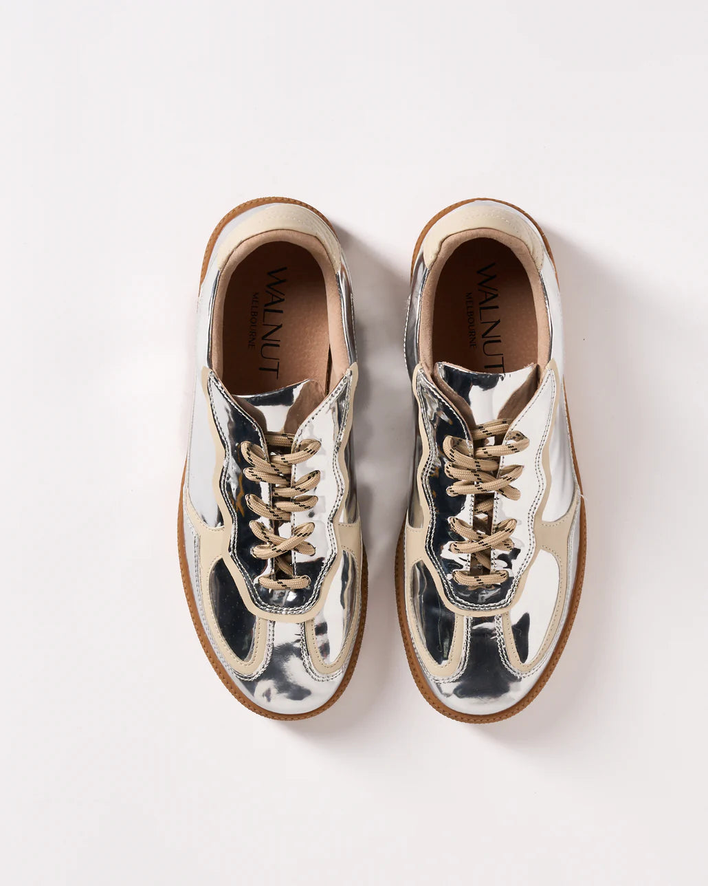 WALNUT : Fallon Sneaker - Silver