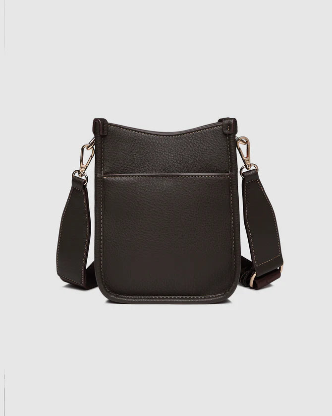 LOUENHIDE : Parker Phone Crossbody Bag - Chocolate