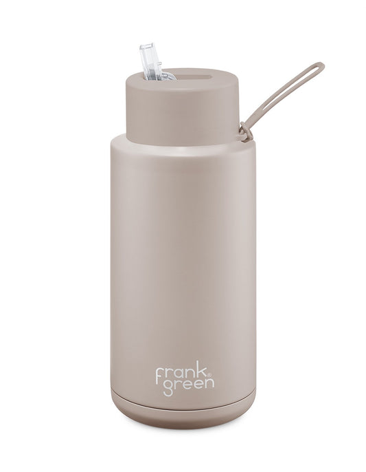 FRANK GREEN : Ceramic Reusable 1L Bottle Straw Lid - Moon Dust