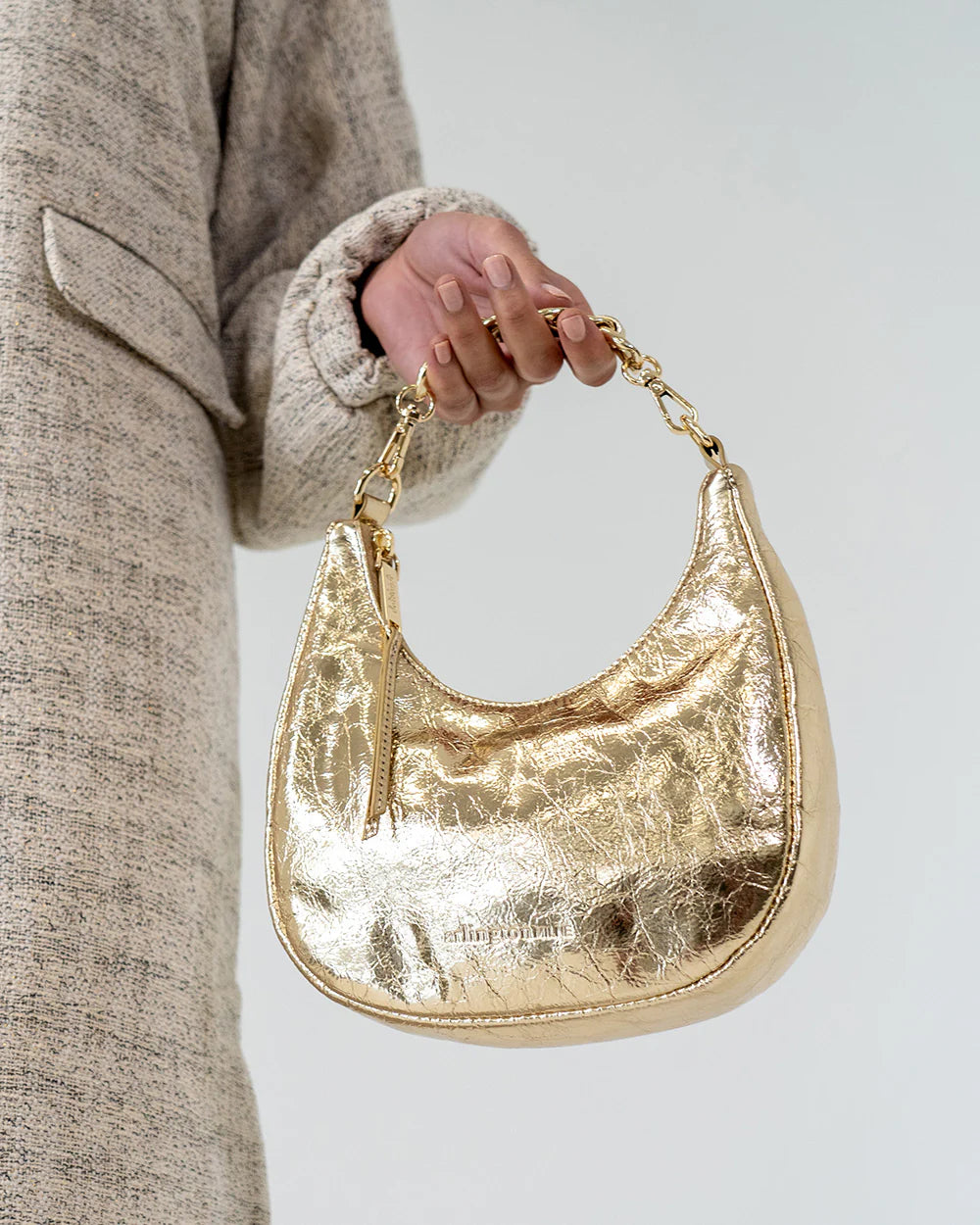 ARLINGTON MILNE : Estella Bag - Gold Crinkle