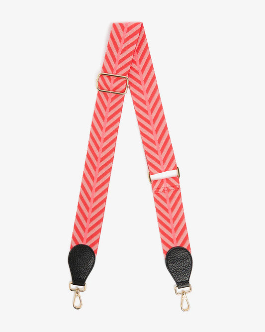 ELMS+KING : Accent Strap - Black (Coral/Red Chevron)