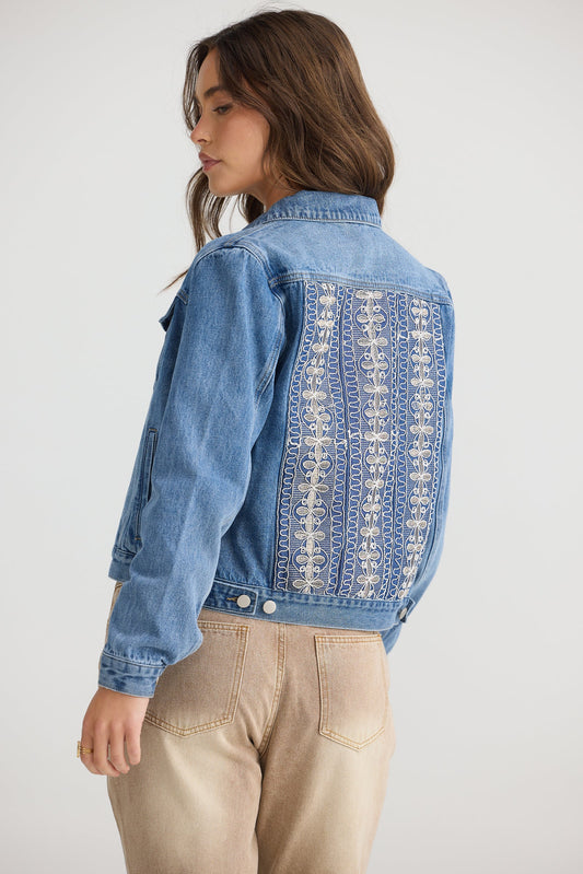 TALISMAN : Austin Jacket - Mid Blue Wash