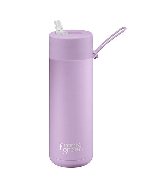 FRANK GREEN : 595ml 20oz Ceramic Reusable Straw Lid Lilac Haze - Bottle