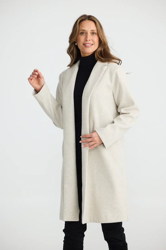 BRAVE & TRUE : Bella Oat Marle - Coat