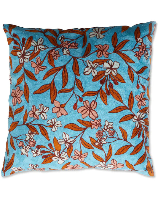 KIP & CO : Cushion - Canopy Blue Embroidery