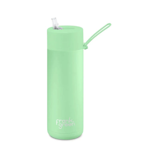 FRANK GREEN : 595ml 20oz Ceramic Reusable Straw Lid Mint Gelato - Bottle