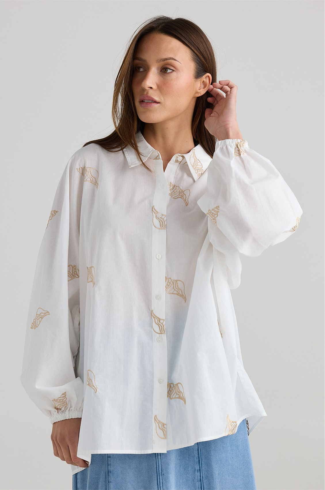 HOLIDAY : Cliffside Shirt - White Shell