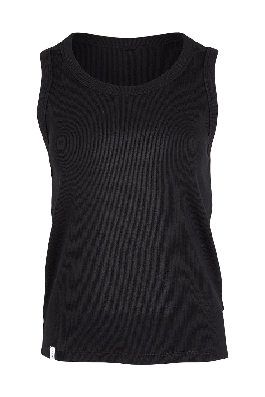 ELM : Fundamental Rib Crew Tank - Black