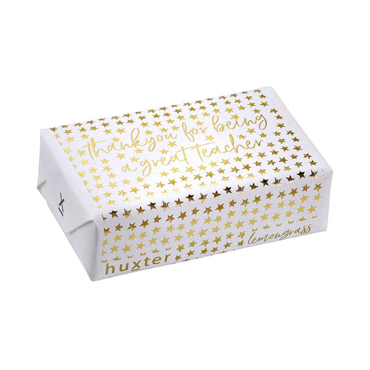 HUXTER : Gold Stars Thanks for Being a Great Teacher Gold Foil - Wrapped Soap