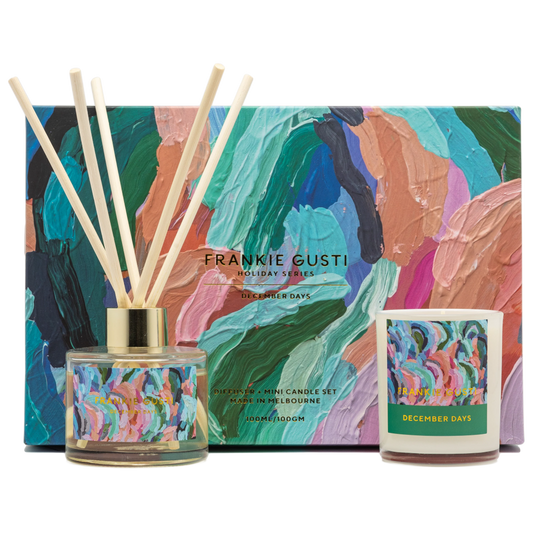 FRANKIE GUSTI : Diffuser + Mini Candle Set - December Days