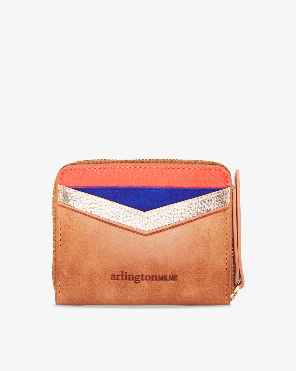 ARLINGTON MILNE : Alexis Zip Purse - Vintage Tan Multi