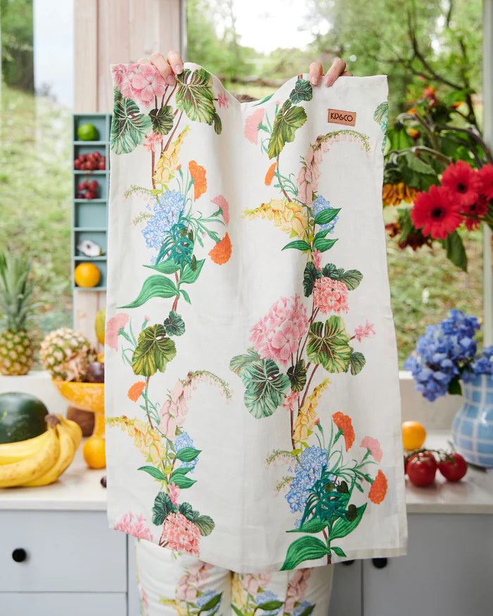 KIP & CO : Linen Tea Towel - Bouquet Beauty