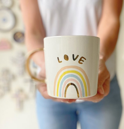 CARLA DINNAGE : Mug - White Love Rainbow