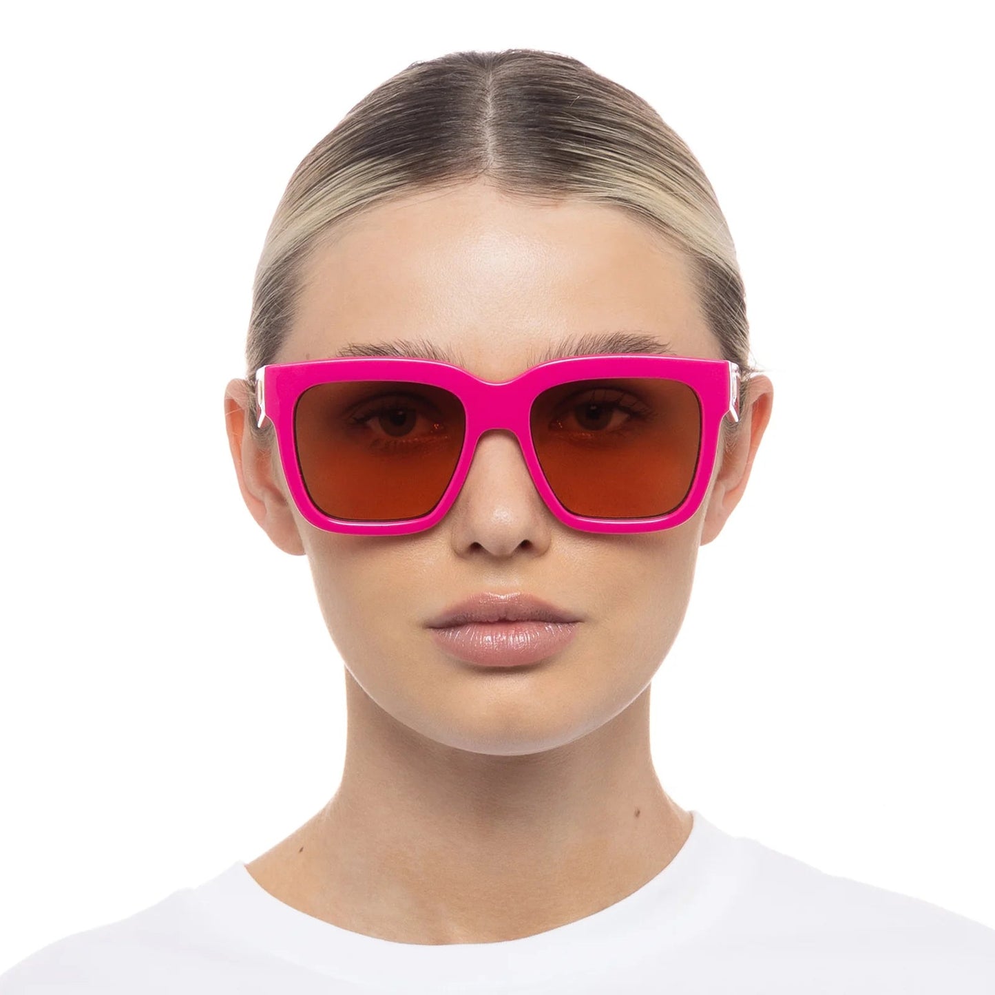 LE SUSTAIN : Tradeoff - Hot Pink Sunglasses