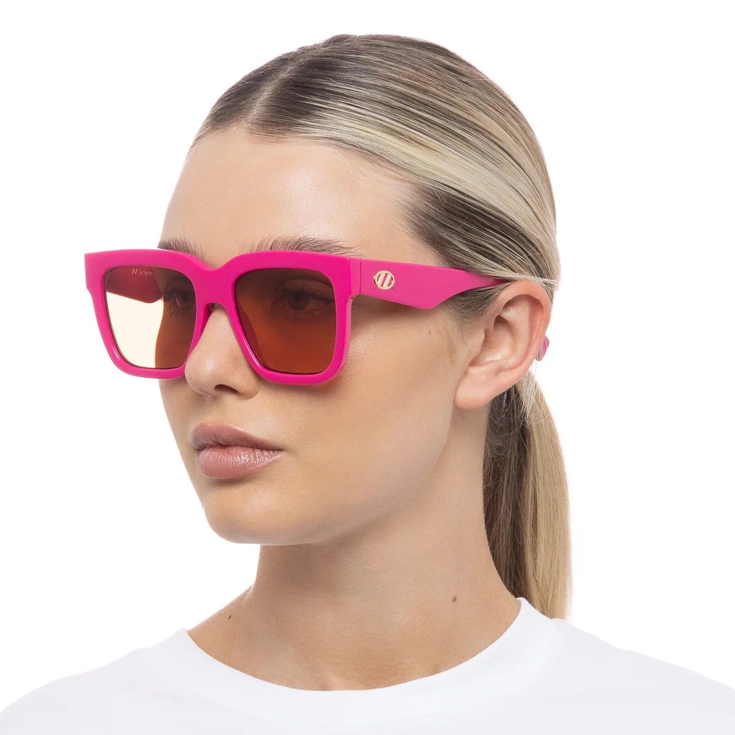 LE SUSTAIN : Tradeoff - Hot Pink Sunglasses