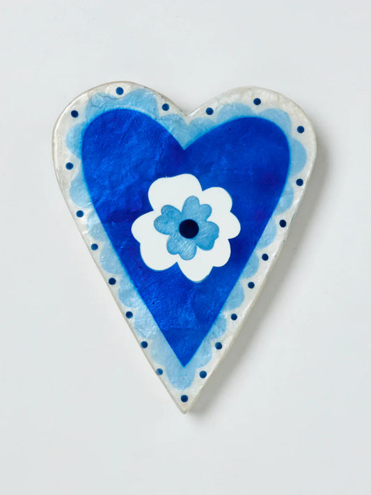 JONES & CO : Poppy Blue Heart - Wall Art