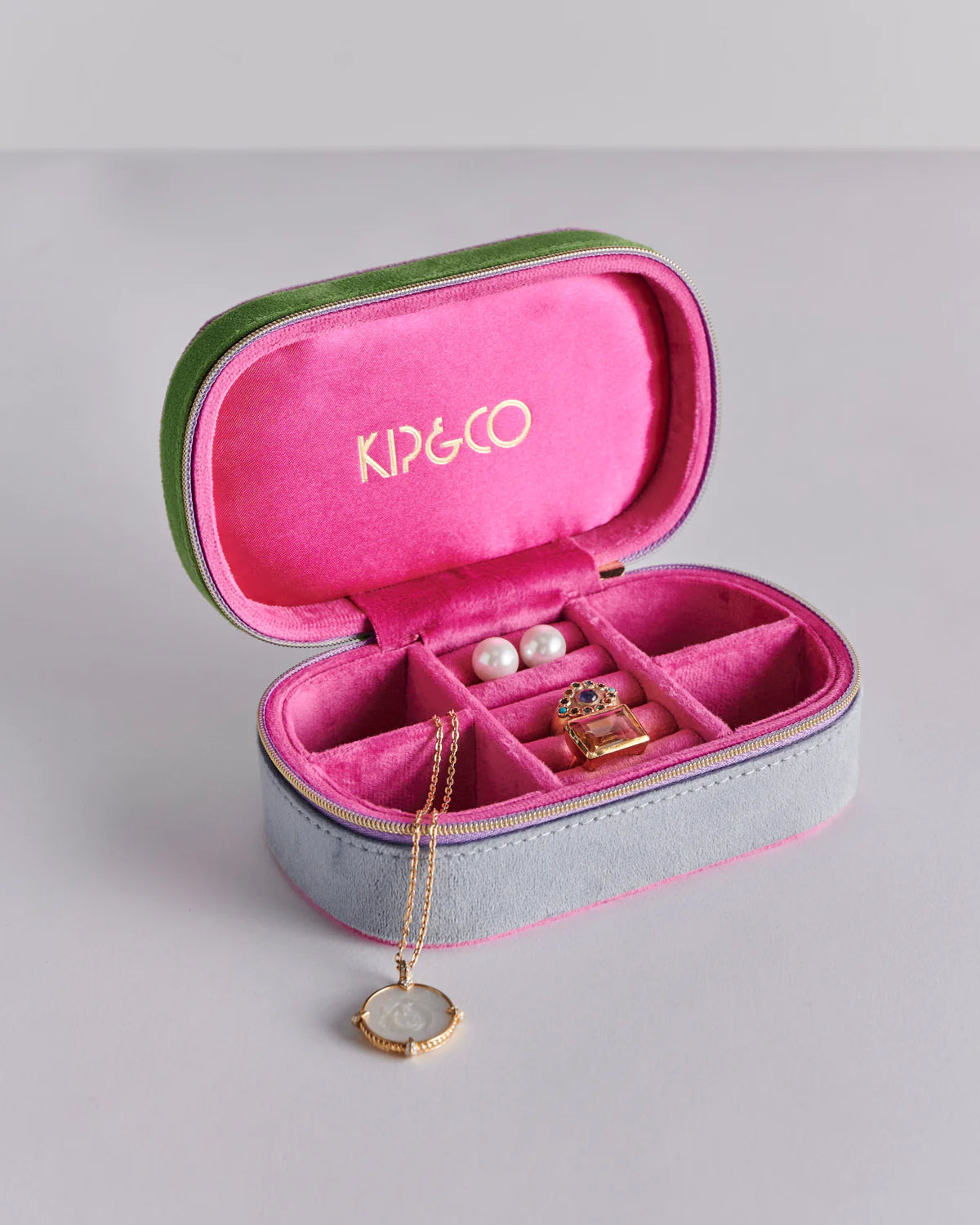 KIP a& CO: Kaleidoscope Travel Velvet - Jewellery Box