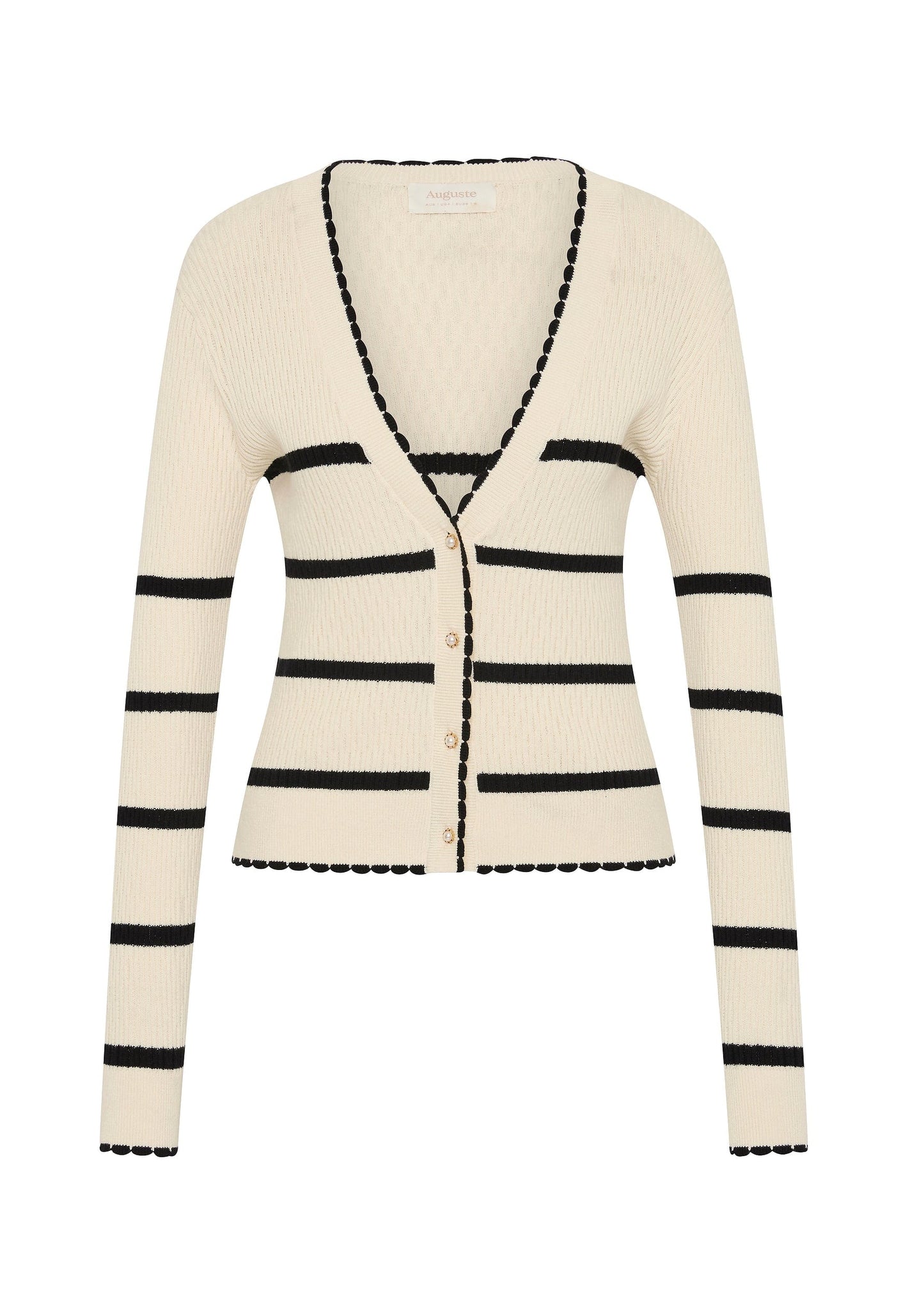 AUGUSTE THE LABEL:  Tommy Beige / Black - Cardigan