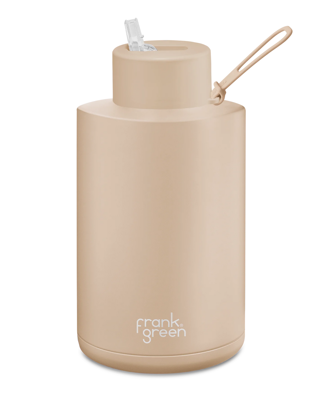 FRANK GREEN : 2L 68oz - Ceramic Straw Lid Beige - Reusable Bottle