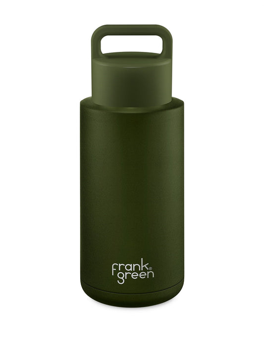 FRANK GREEN : IL 34oz Ceramic Reusable 1L Grip Lid Khaki - Bottle