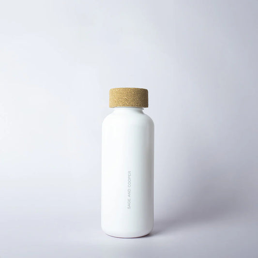 SAGE & COOPER :  Organic 650mL White - Water Bottle