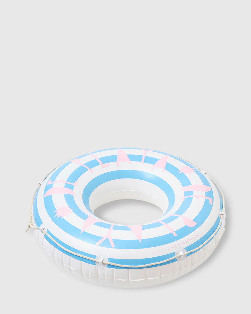 SUNNYLIFE : Retro Pool Ring - De Playa Stripe