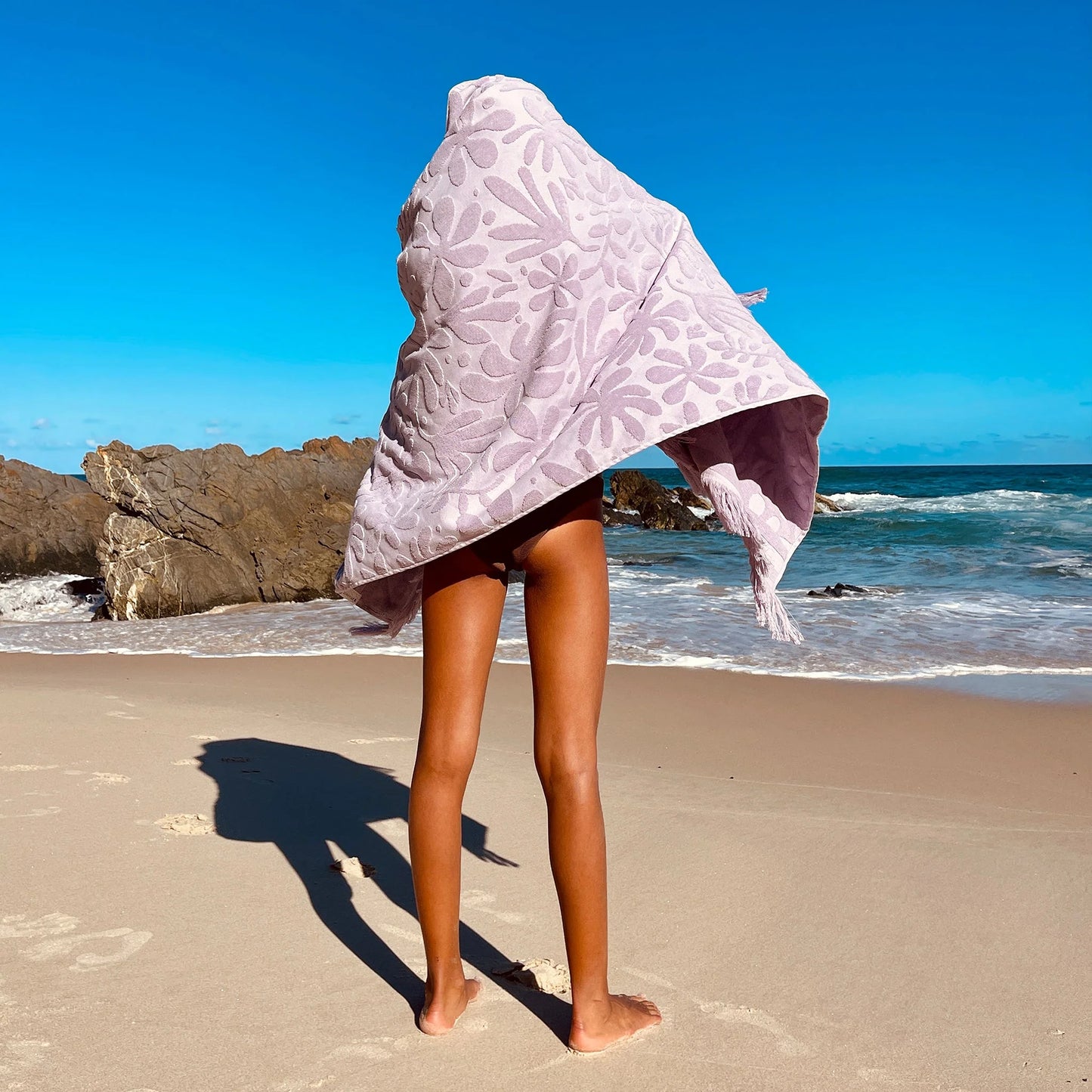 SUNNYLIFE : Luxe Towel - Rio Sun Pastel Lilac