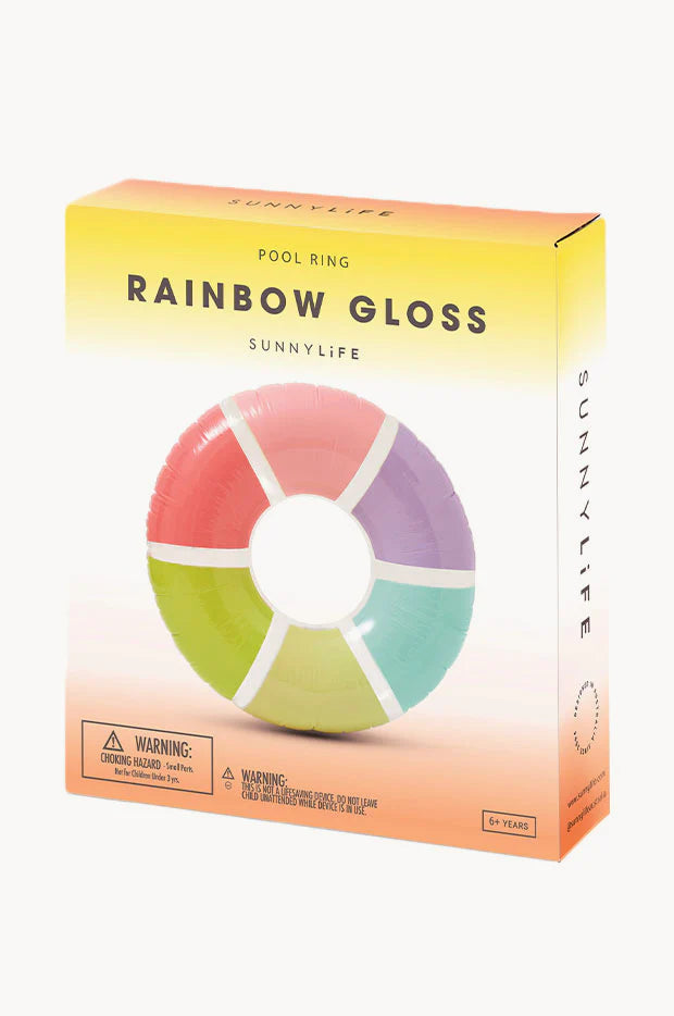 SUNNYLIFE : Pool Ring - Rainbow Gloss